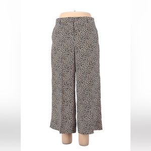J Crew Silk cropped cheetah print pants, like new no flaws